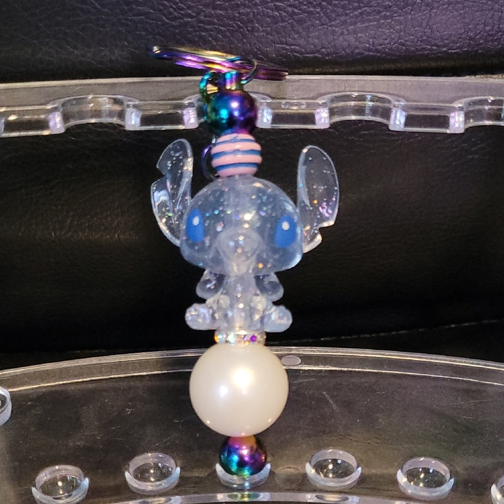 Handcrafted rainbow stitch Keychain